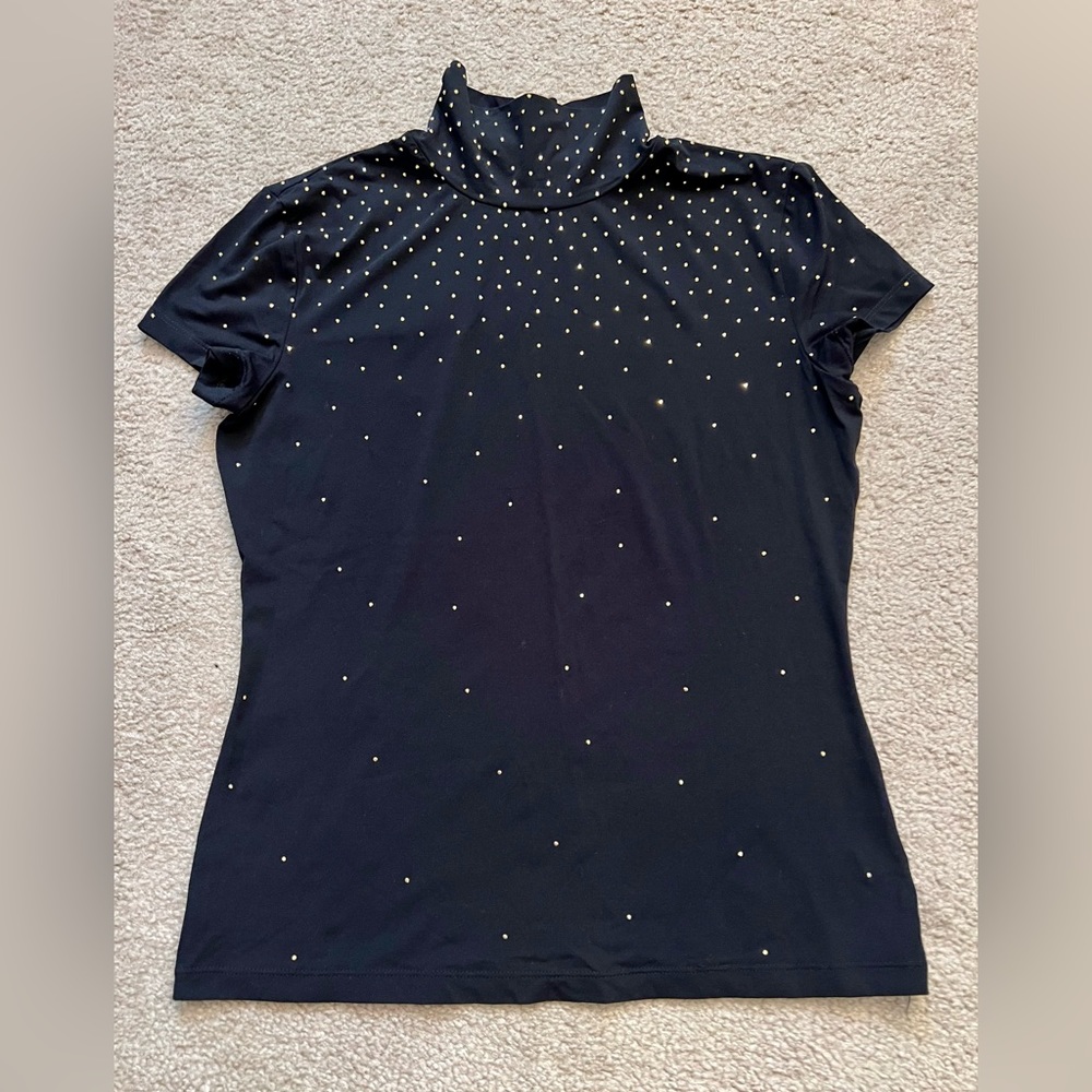 DESIGNER TURTLENECK WITH GOLD STUDS